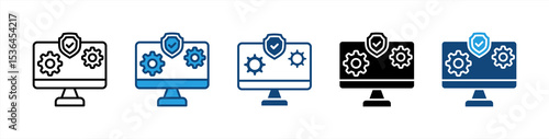 Information System icon sheet multiple style collection