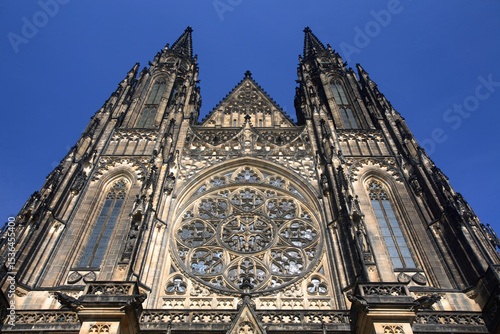 Photography Saint Vitus Cathedral's facade, Prague, Czech Republic