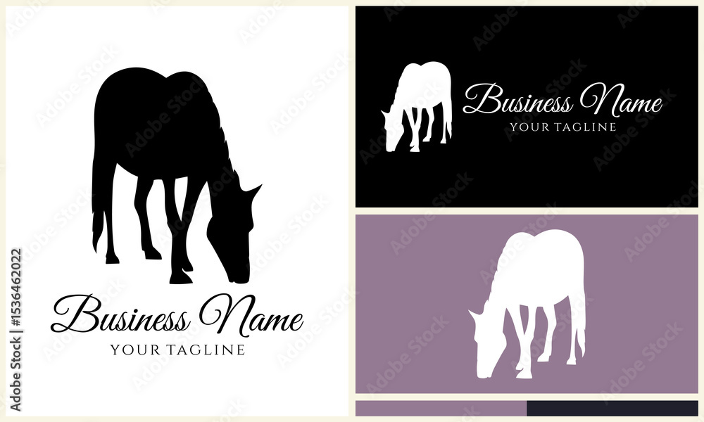 Obraz premium Horse Silhouette Logo Design. (1)