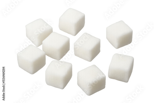 Wallpaper Mural Ten white sugar cubes falling against a transparent background, perfect for compositing into food and beverage projects Torontodigital.ca