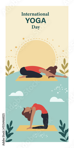 International Yoga Day Vertical Banner Set-01