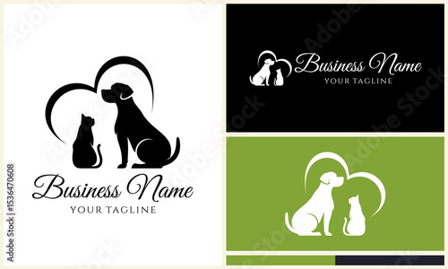 Pet Adoption Logo Design Variations.