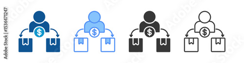 Reseller Icon Set Multiple Style Collection