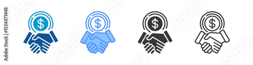 Acquisition Icon Set Multiple Style Collection