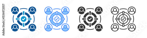 Target Icon Set Multiple Style Collection