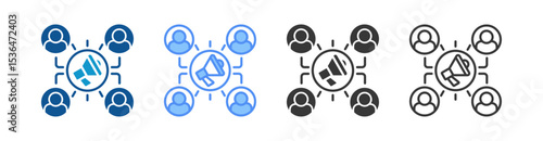 Omnichannel Icon Set Multiple Style Collection