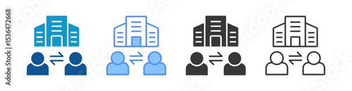 Broker Icon Set Multiple Style Collection