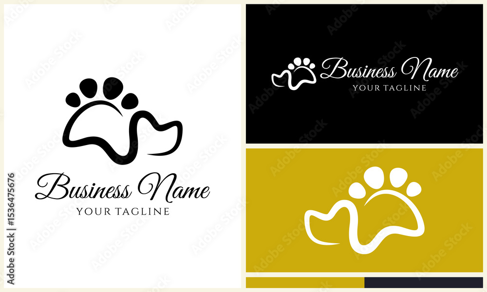 Naklejka premium Pet Logo Design Variations. (4)