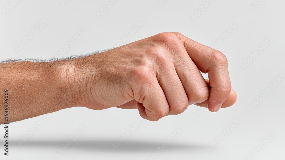 Hand is shown with a fist clenched and a thumb up Hand is shown with a fist clenched and a thumb up