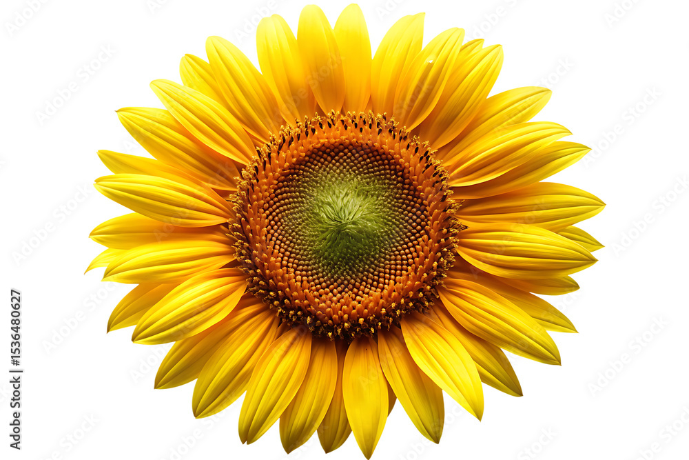 Fototapeta premium free sunflower a isolated on white background PNG , AI GENERATED