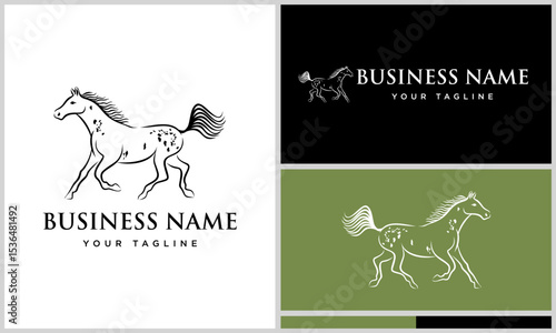 Running Horse Logo Design. (1)