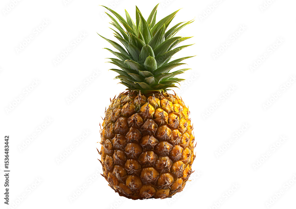 Fototapeta premium Pineapple PNG image with a transparent background for versatile usage in designs.