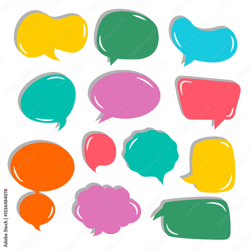 colorful speech bubbles collection colorful speech bubbles collection