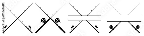 Fishing rod icon vector. Fishing illustration sign. Fish symbol or logo.
