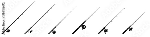 Fishing rod icon vector. Fishing illustration sign. Fish symbol or logo.