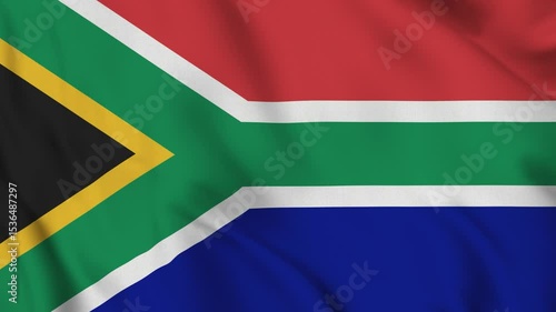 Flag of South Africa – 4K Seamless Loop of the Southern African National Banner