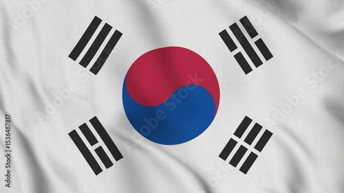 Flag of South Korea – 4K Seamless Loop of the East Asian National Banner
