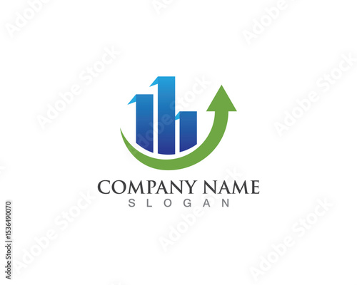Business finance logo and symbols vector concept illustration