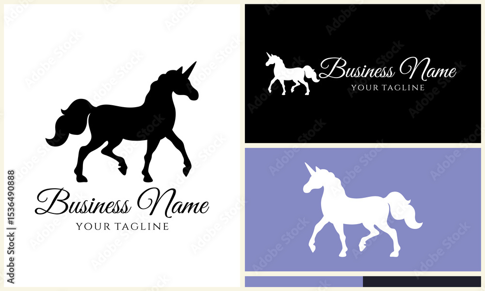 Obraz premium Unicorn Logo Design Variations. (20)