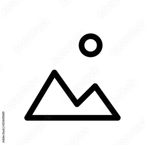 Free Download Mountain Landscape Outline Icon for Nature & Outdoors - GFXLoad