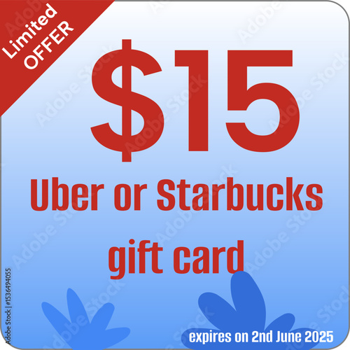 vector illustration of a gift card