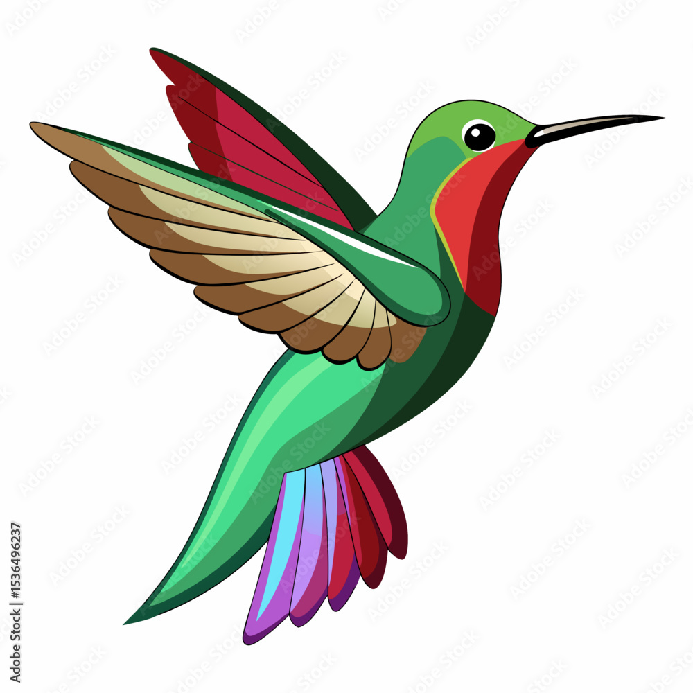 Obraz premium hummingbird and flowers