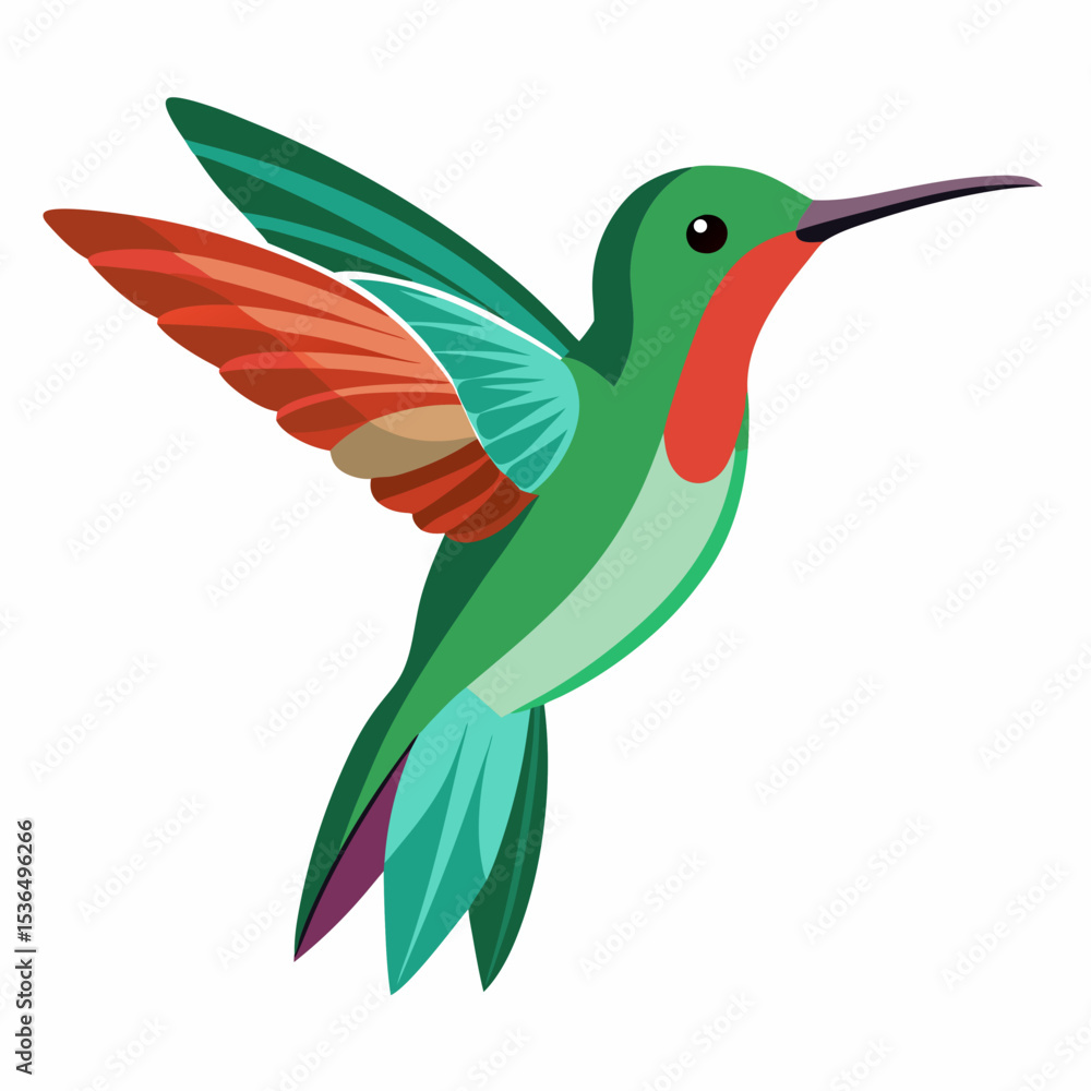 Fototapeta premium hummingbird and flower