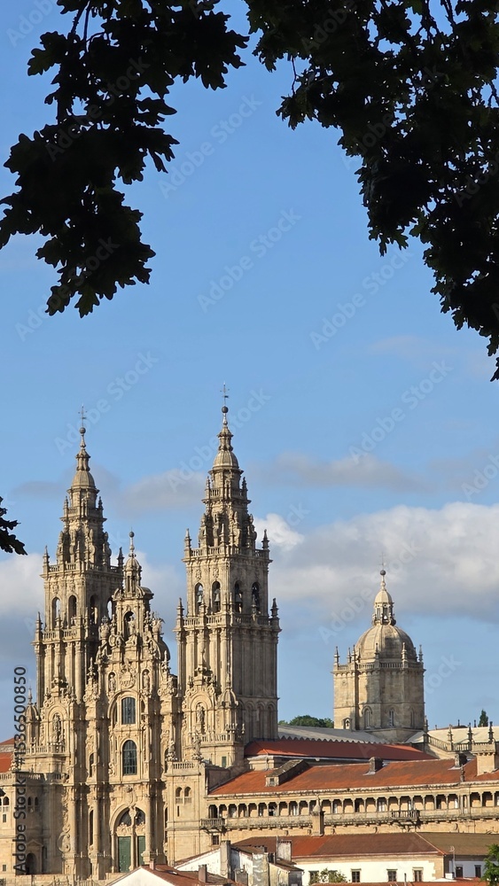 Fototapeta premium detail of the cathedral of santiago de compostela, galicia, spain