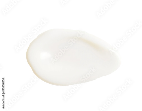 white lotion gel swatch isolated on transparent background