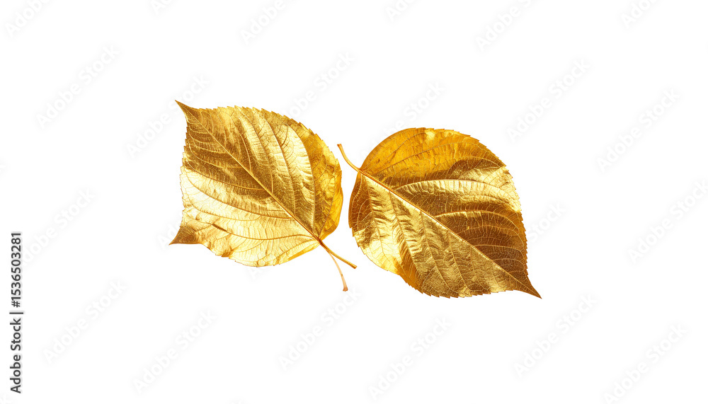 Naklejka premium Fallen leaves isolated on white background