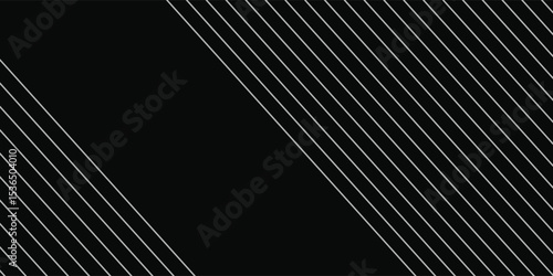 Black abstract background design. Premium stripe texture for banner business backdrop. Dark horizontal vector template art