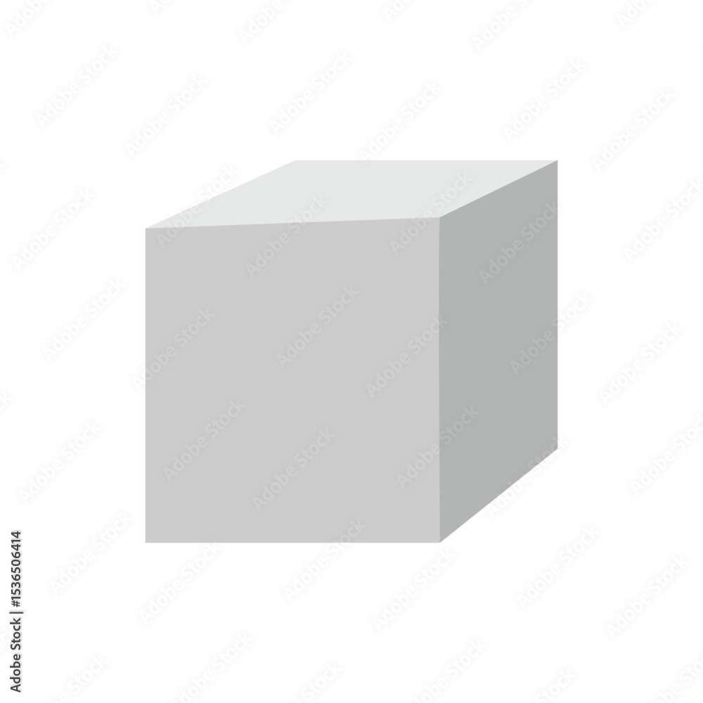 Fototapeta premium White triangular prism isometric shape. Geometric 3D symbol. Vector isolated on white . Vector Illustration . EPS 10 .