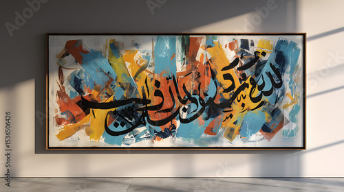 modern Arabic calligraphy abstract brushstrokes