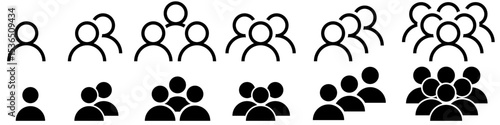 Man icon vector set. People illustration sign collection. Team symbol. User web icons.