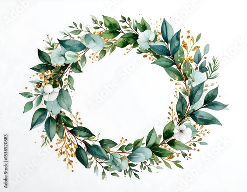 Watercolor floral wreath (1)
