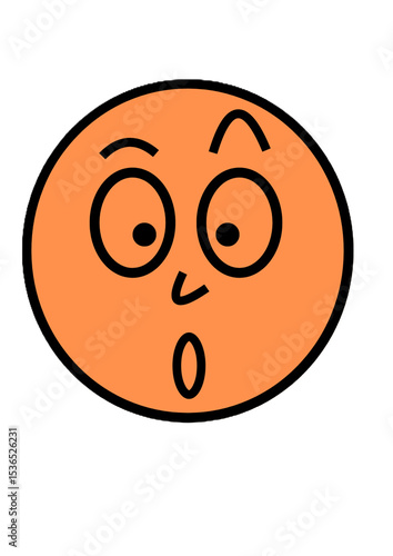 Vector illustration of a surprising face