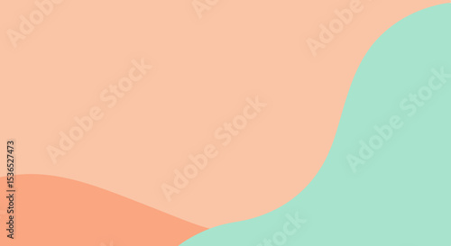 Abstract waves in pastel colors on a soft background  