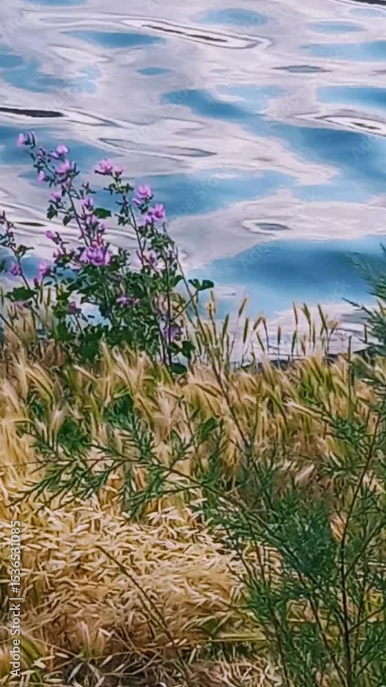 custom made wallpaper toronto digitalflowers at the water side in summer , beautiful sea view and nature