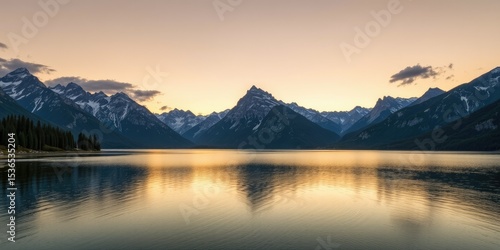 Dawn Breaks over Two Medicine Lake, Montana Majesty