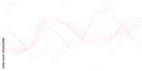 Abstract wave blend lines on transparent background. Design for banner, wallpaper, background and many more. Undulate Grey Wave Swirl, frequency sound wave, twisted curve lines with blend effect.	
