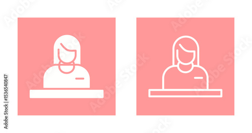 Reception Desk Icon Design