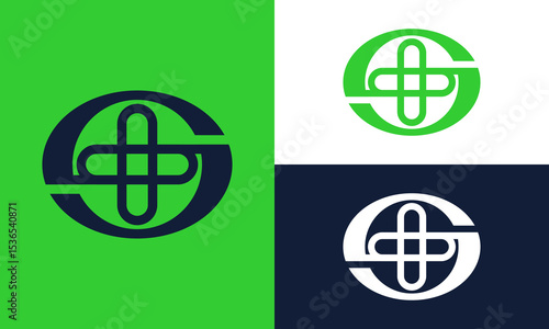 Simple S logo with medical sign.