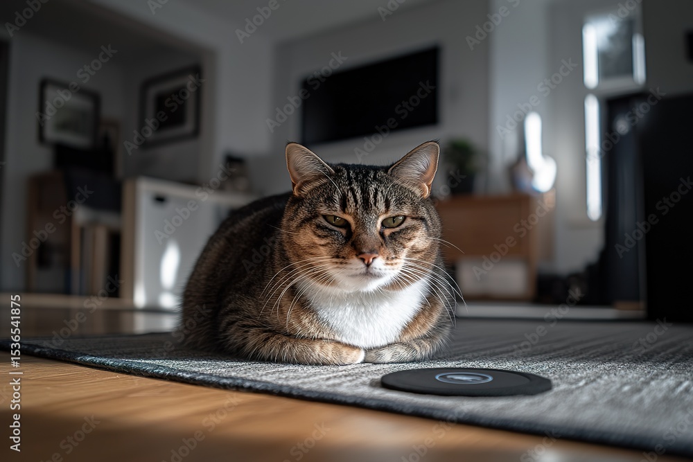 Serious cat on the floor Serious cat on the floor
