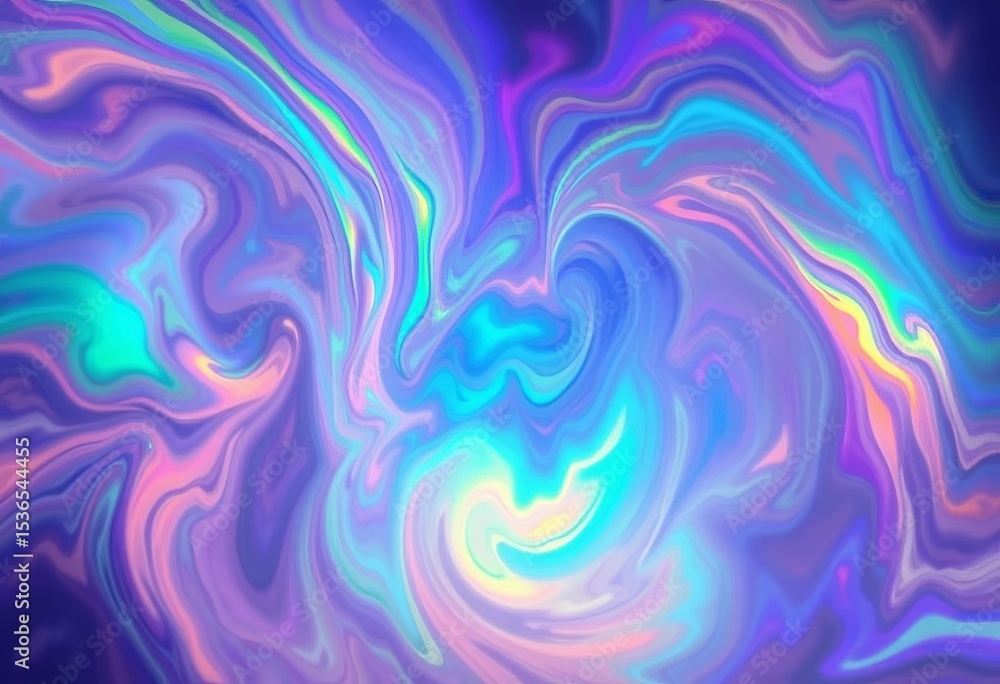 Obraz premium Swirling, iridescent nebula-like texture, vibrant colors, energy, bokeh