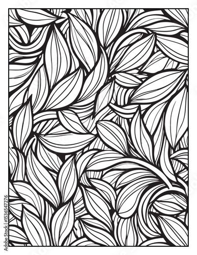Mindful Patterns Coloring Pages For Adults & Teens, black and white, line art, illustration, bold and easy coloring page, bold & easy coloring book, stress relief ,coloring book, coloring page