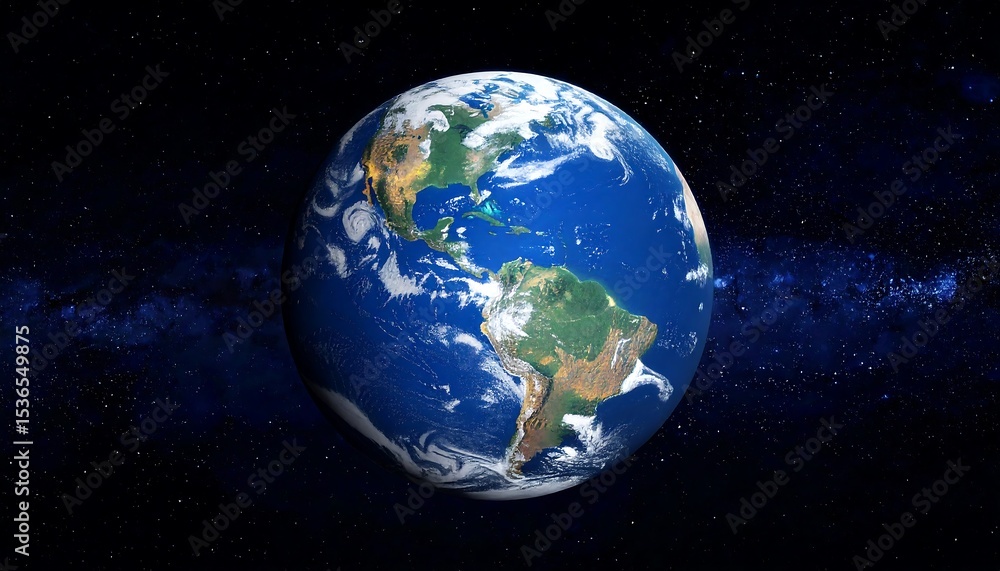 Obraz premium Earth in space, detailed view (1)