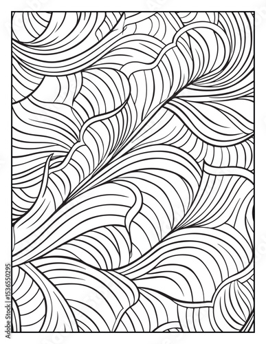 Mindful Patterns Coloring Pages For Adults & Teens, black and white, line art, illustration, bold and easy coloring page, bold & easy coloring book, stress relief ,coloring book, coloring page