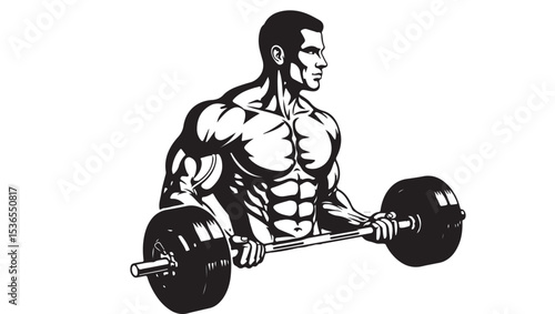 man lifting weights