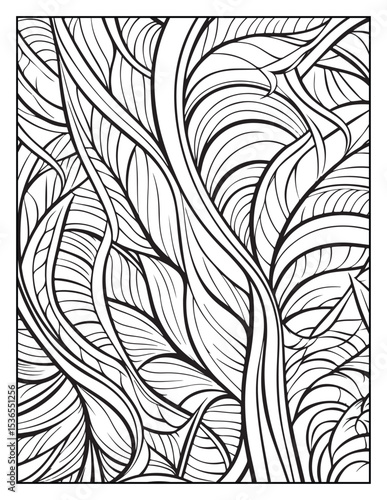 Mindful Patterns Coloring Pages For Adults & Teens, black and white, line art, illustration, bold and easy coloring page, bold & easy coloring book, stress relief ,coloring book, coloring page