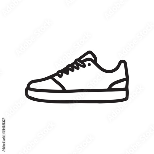 hand drawn doodle shoes illustration with cartoon style vector isolated